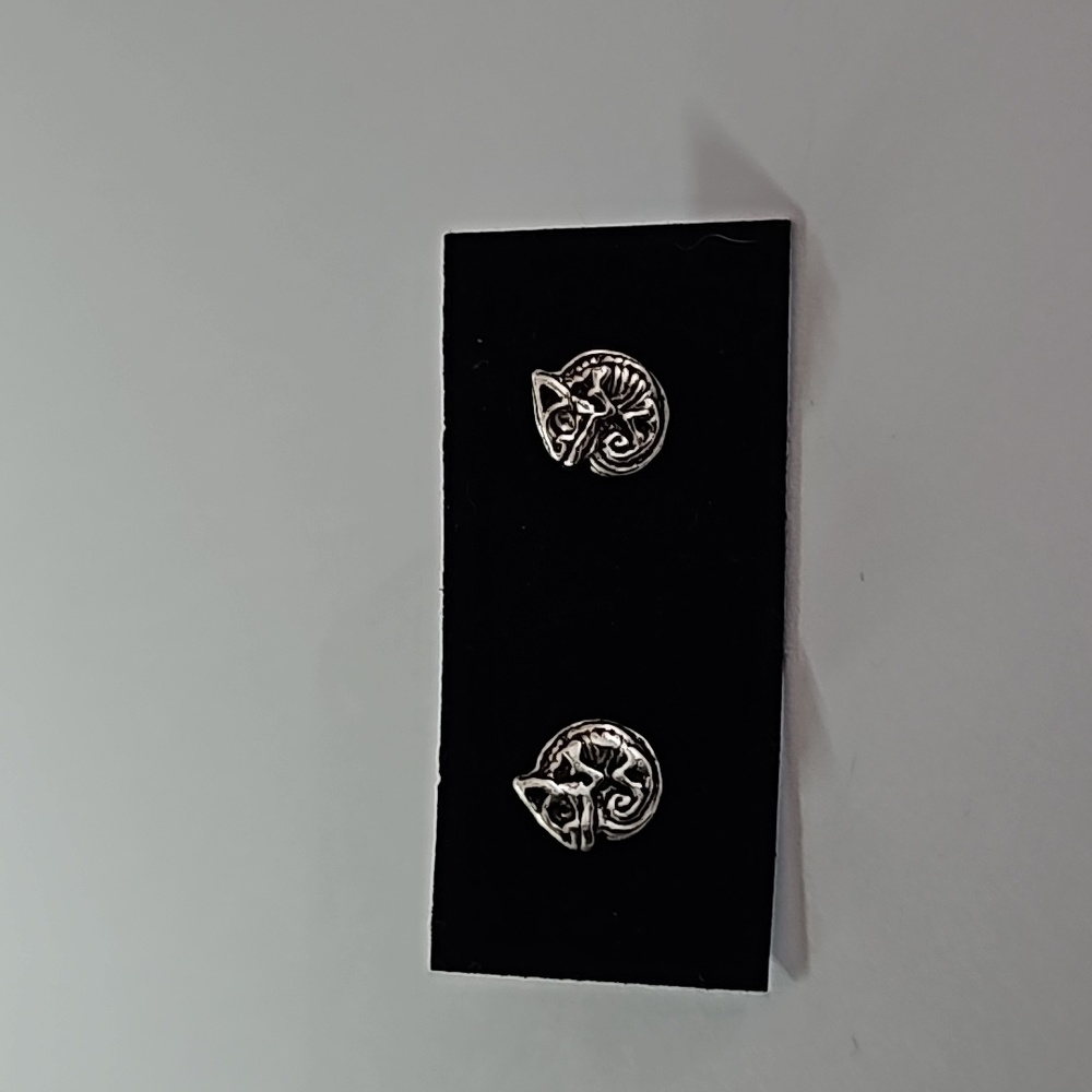 Chameleon studs earrings small silver